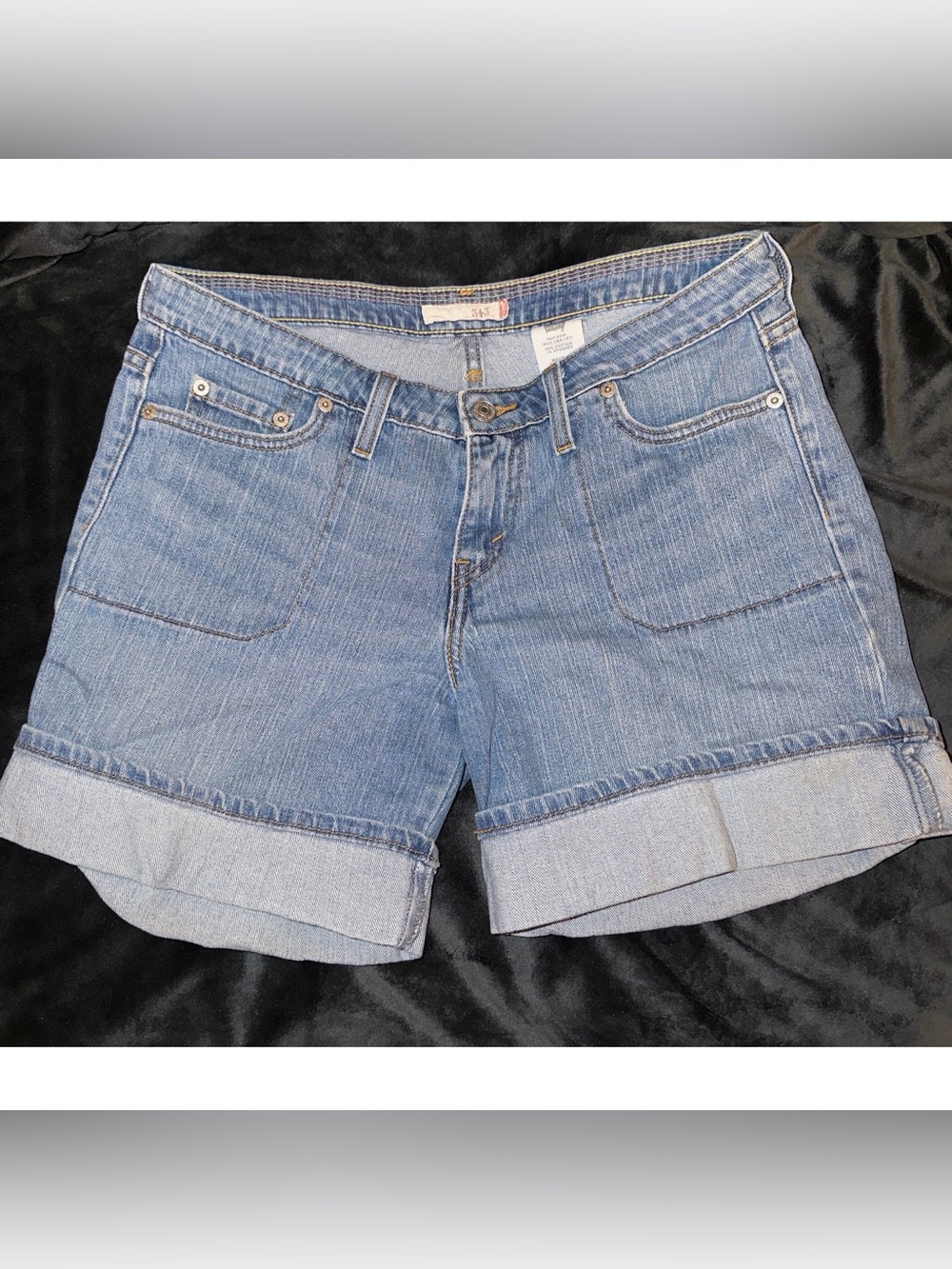 Levi's Light Blue Denim Cuffed Jorts